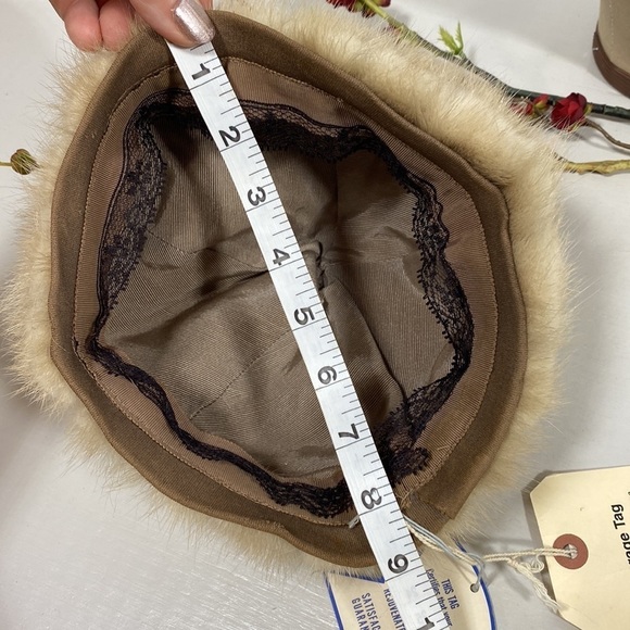 NWT Vintage mink tail hat - Picture 10 of 12